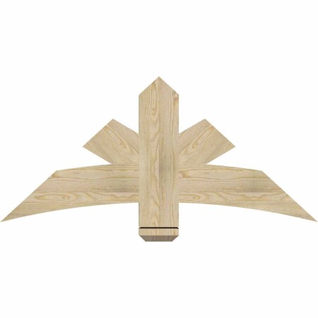 Ekena Millwork Alberta Rough Sawn Timber Gable Bracket, Douglas Fir, 48"W x 22"H x 4"D x 6"F, 11/12 Pitch GBW048X22X0406ALB00RDF